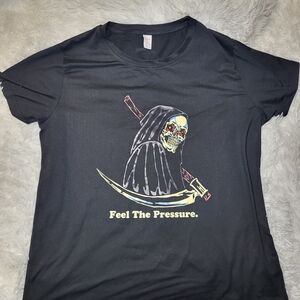 ROMWE Black Grim Reaper Tee